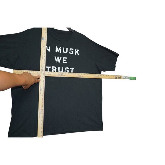 In Musk We Trust Black Graphic T-Shirt – Unisex Size XL – Tech Meme Tee - Picture 3 of 3
